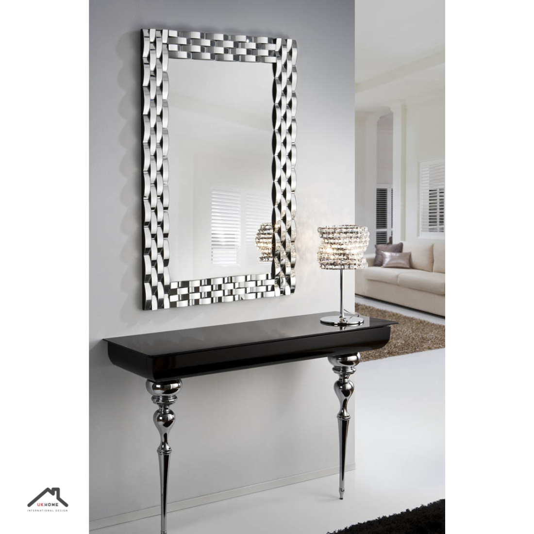 ESPEJO DECORATIVO BORDE MINI RECTANGULOS |UKHOME-3