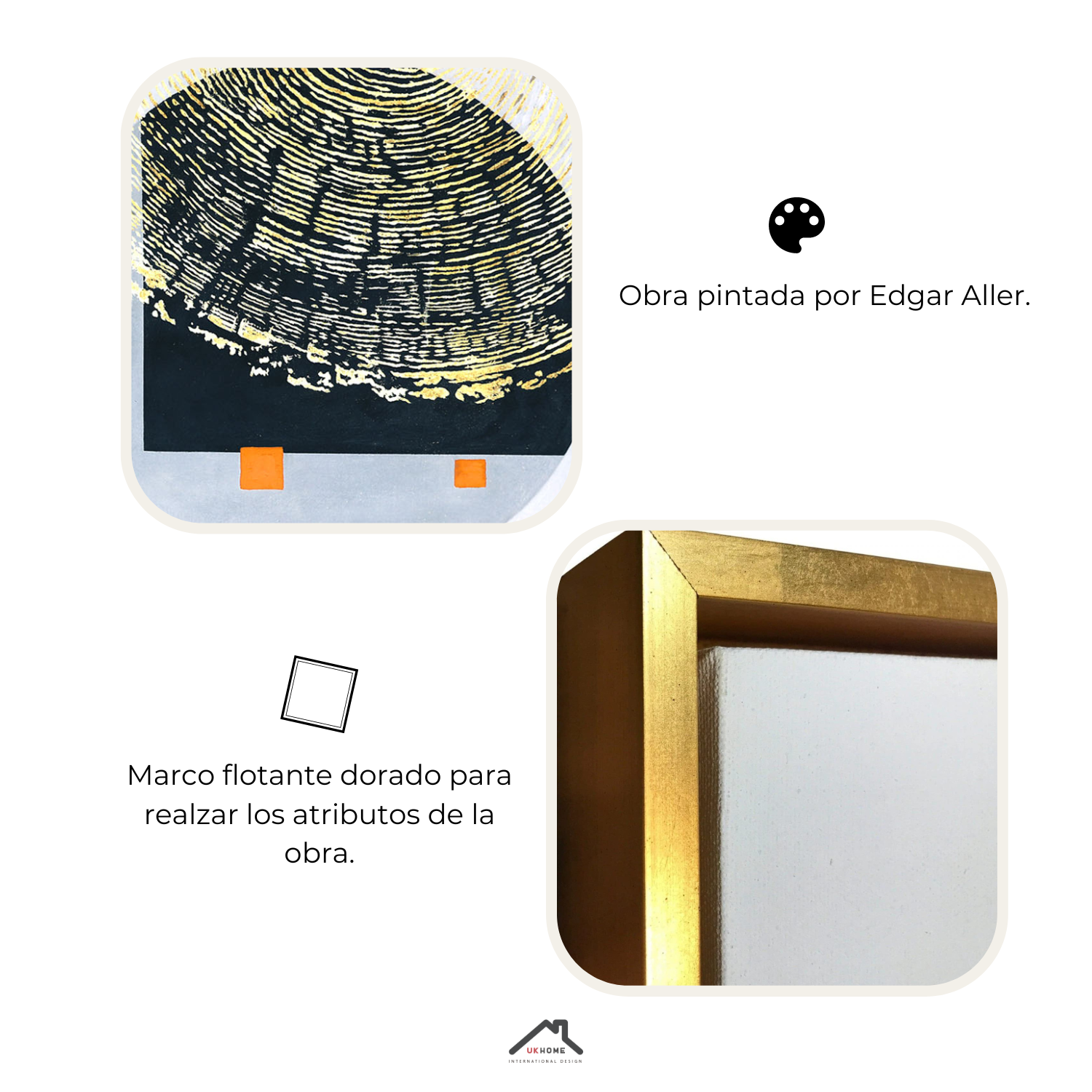 Cuadro Oleo sobre Tela con Marco 150x100 | UKHOME-5