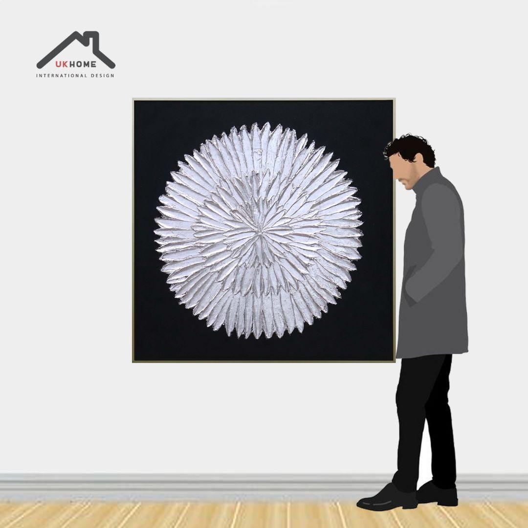 Cuadro Oleo sobre Tela con Marco 80x80 | UKHOME-2