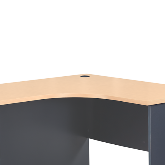 Escritorio en L 120 X 120 cm. Laminado Compacto. Color Alerce y Grafito-1