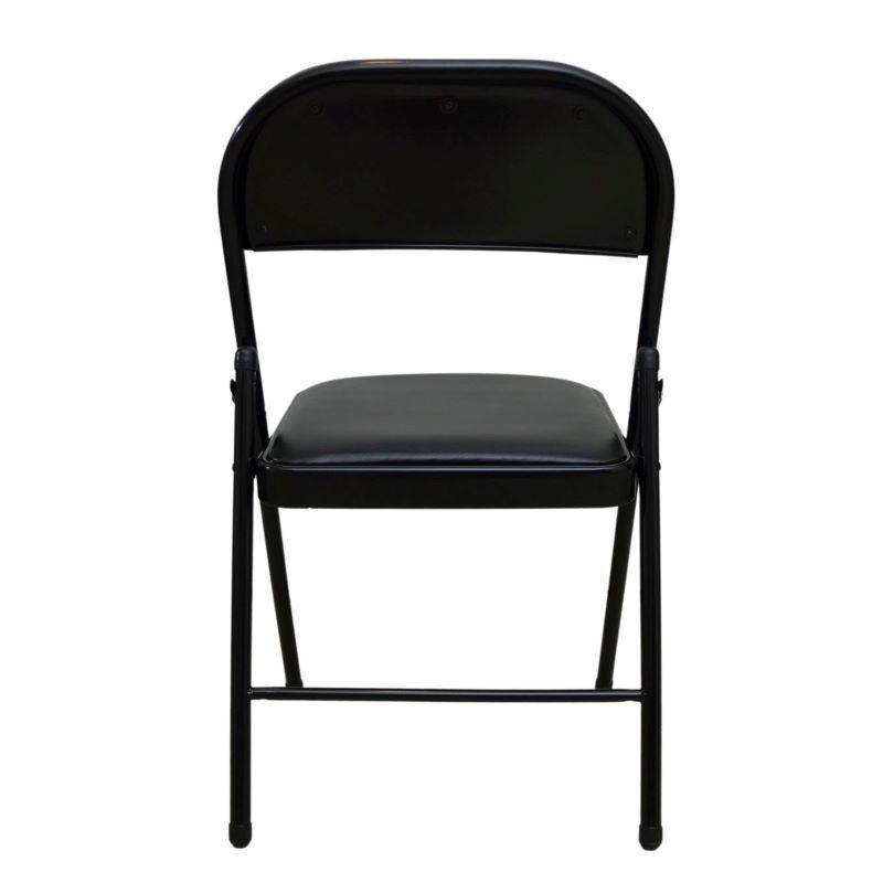 Silla Plegable Marco de Acero Tubular, Asiento y Respaldo de Vinilo Acolchado.-2