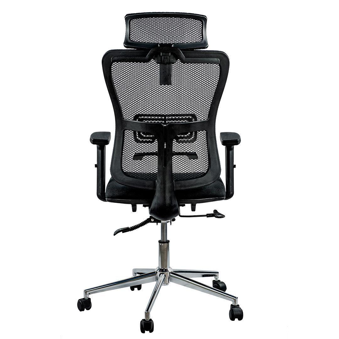 Silla Móvil Ergonómica Ajustes Altura, Brazos, Respaldo, Cabecero y Apoyo Lumbar-3