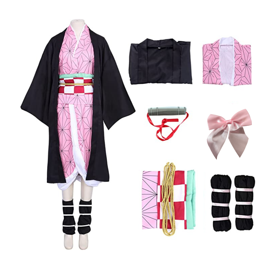 Traje Disfraz Cosplay Nezuko Kamado - Con Capa Mujer-0
