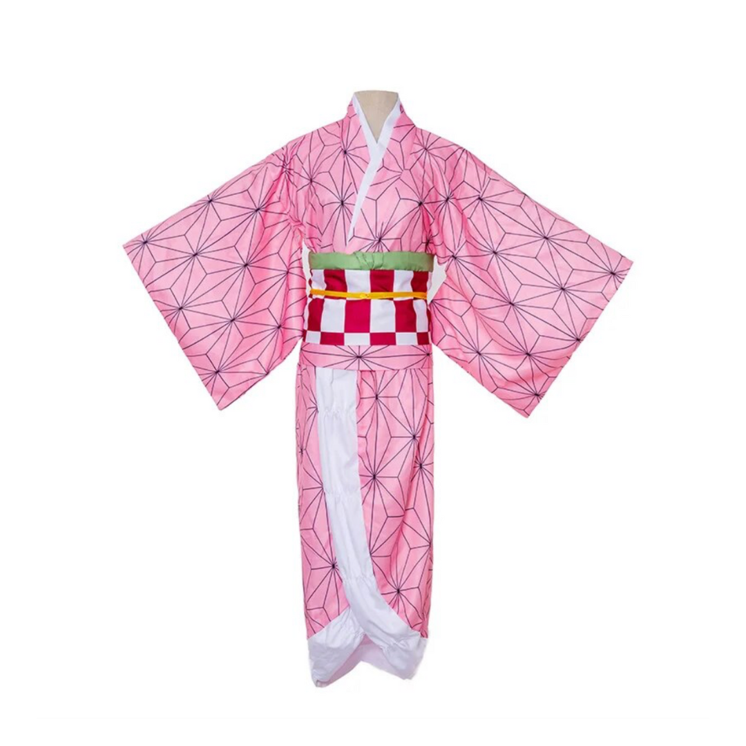 Traje Disfraz Cosplay Nezuko Kamado - Con Capa Mujer-1