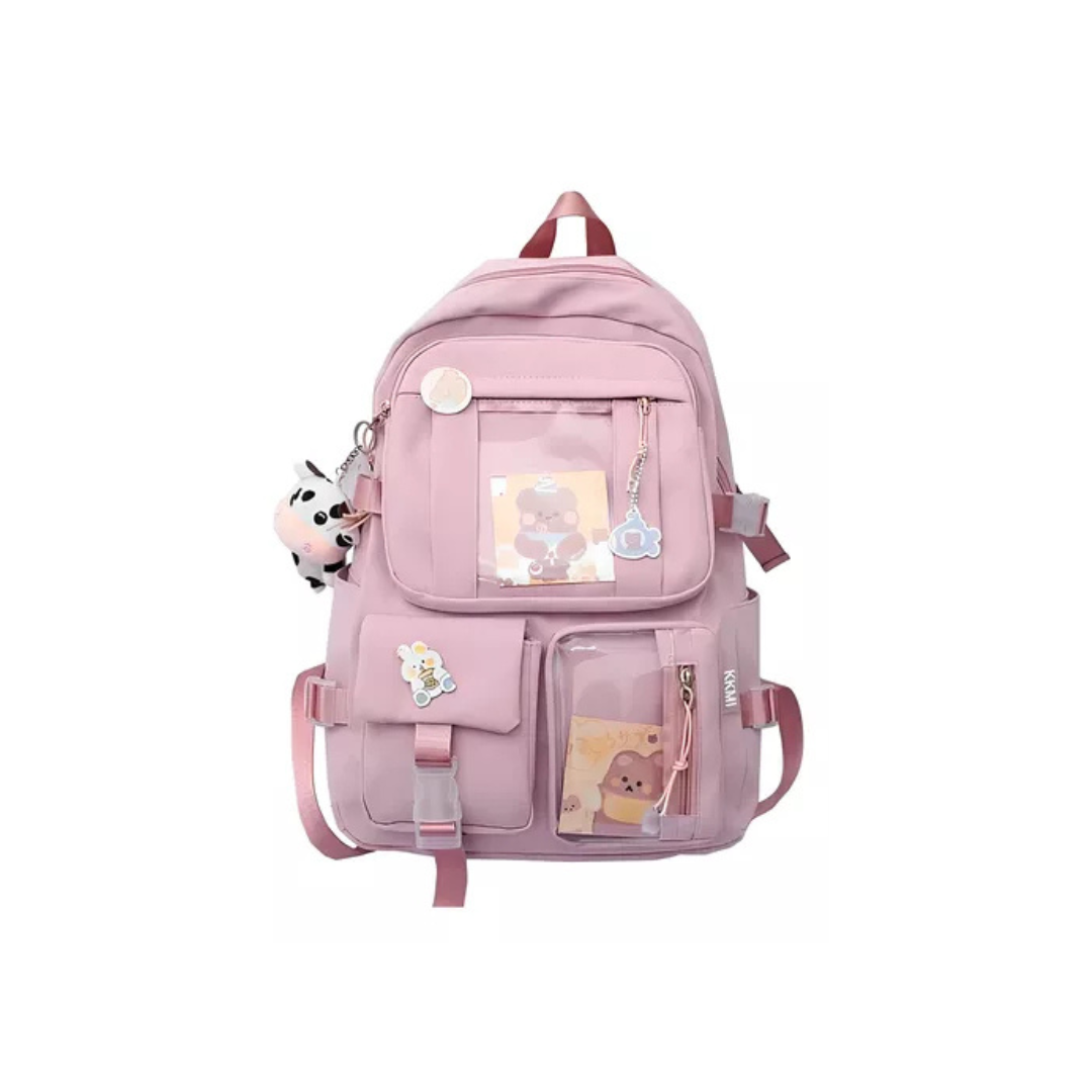 Mochila Escolar Kawaii Juvenil Con Gran Capacidad-0