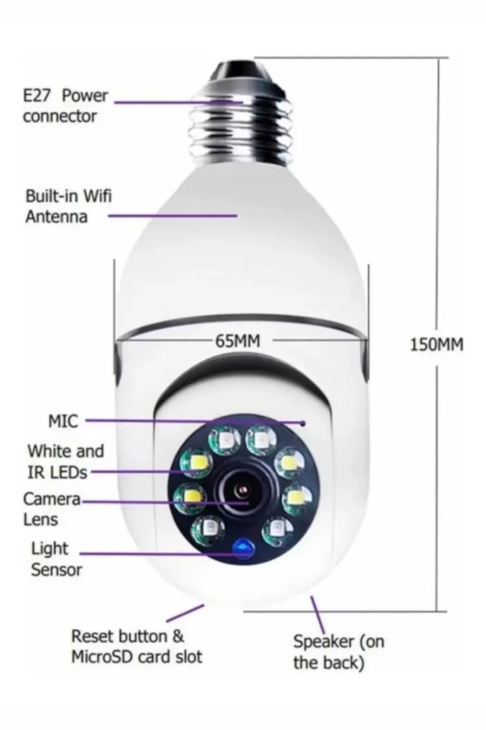 Cámara Ampolleta Inteligente Wifi-2
