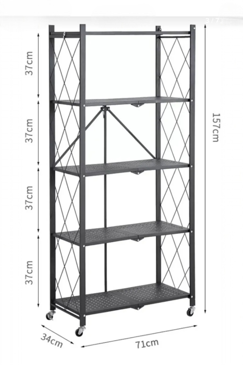 ESTANTE ORGANIZADOR PLEGABLE METALICO MULTIUSO 5 NIVELES-2