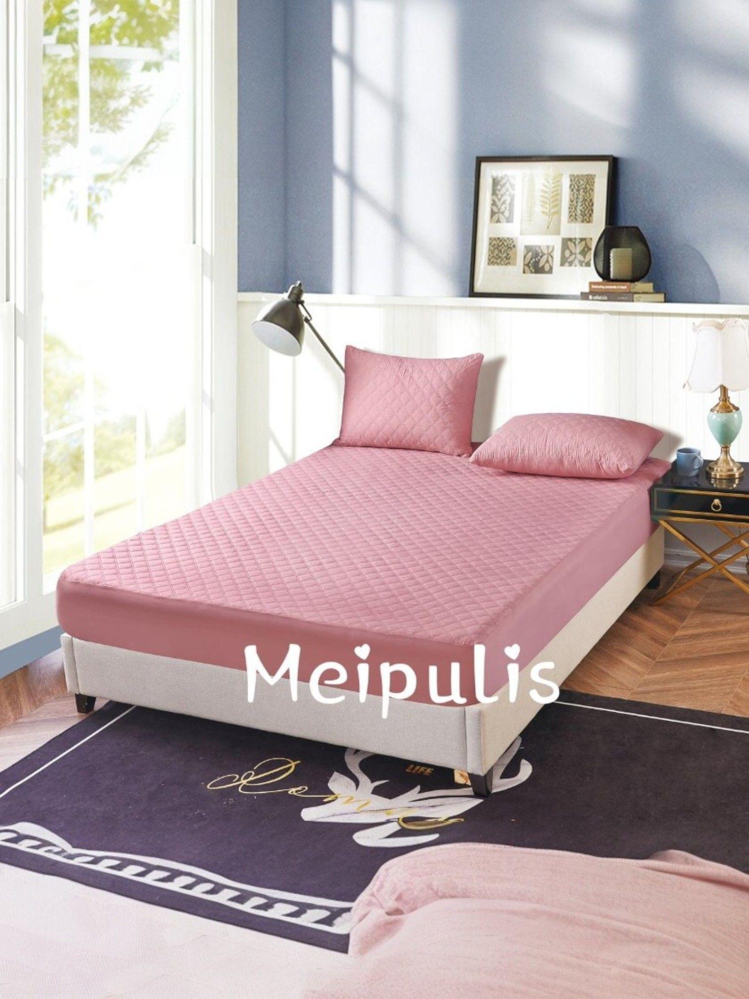 Cubre colchón Impermeable 2 Plazas Rosado-1