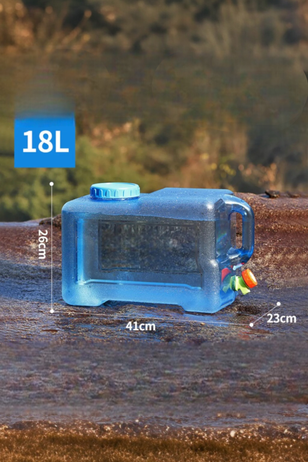 DISPENSADOR TANQUE DE AGUA 18LIT PORTATIL CON TAPA Y GRIFO-2