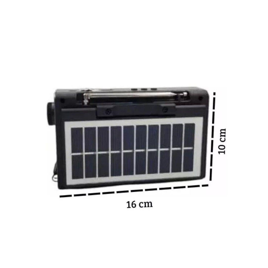 Radio Solar Bluetooth Usb Aux Fuente De Carga Cmik-151bt-3