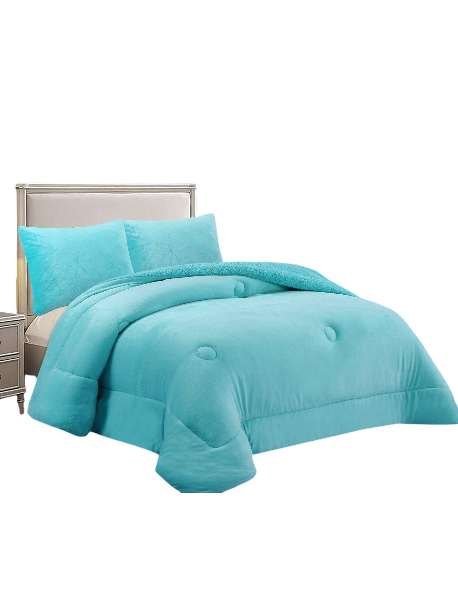 COBERTOR DE INVIERNO PLUSH LISO TAMAÑO KING-0