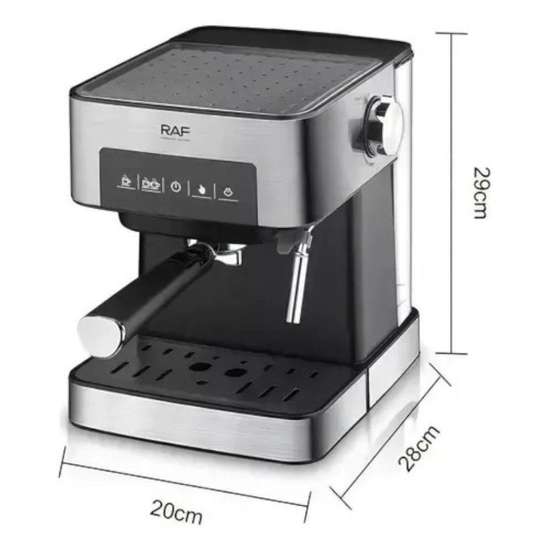 Máquina Café Espresso Espumador De Leche Antigoteo Color Plateado-4