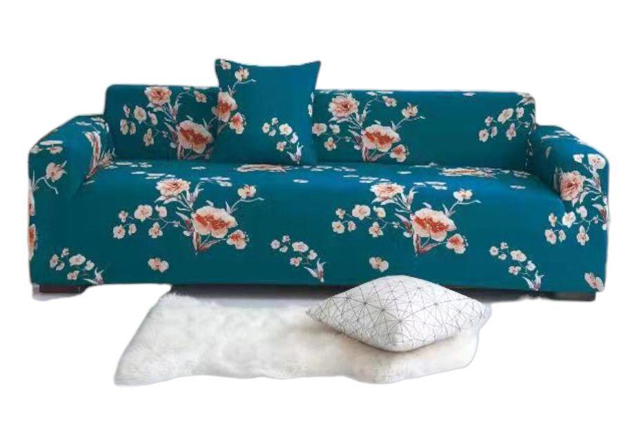 Cubre Sillon de 2 Cuerpos Diseño Hojas-0