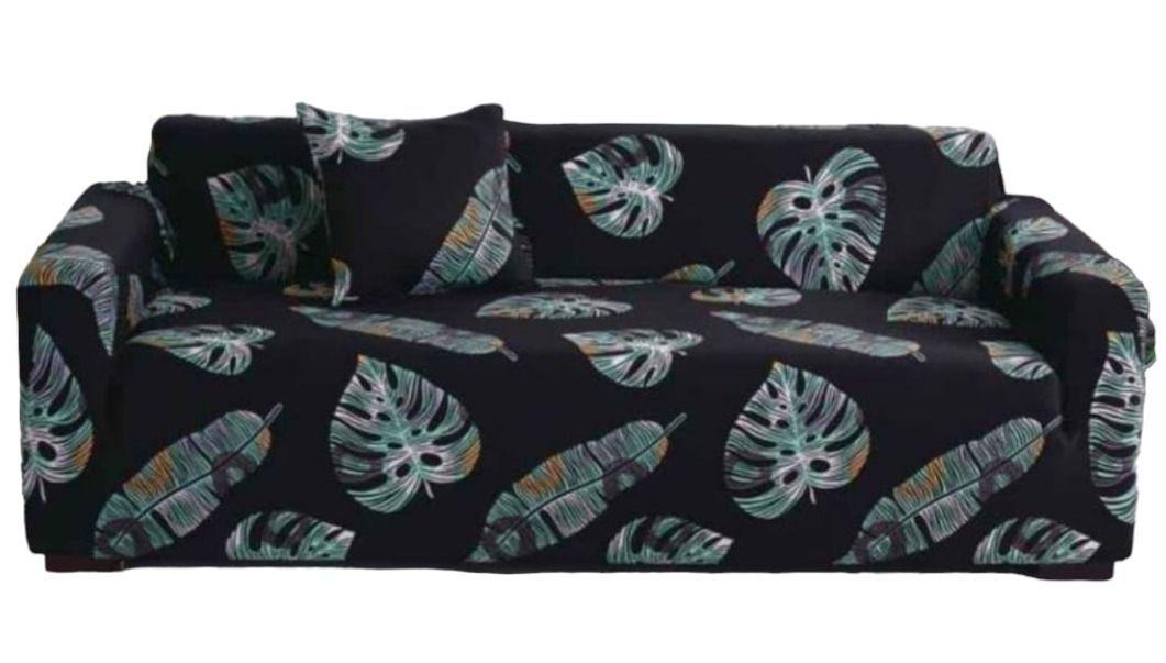 Cubre Sillon de 2 Cuerpos Diseño Hojas-0