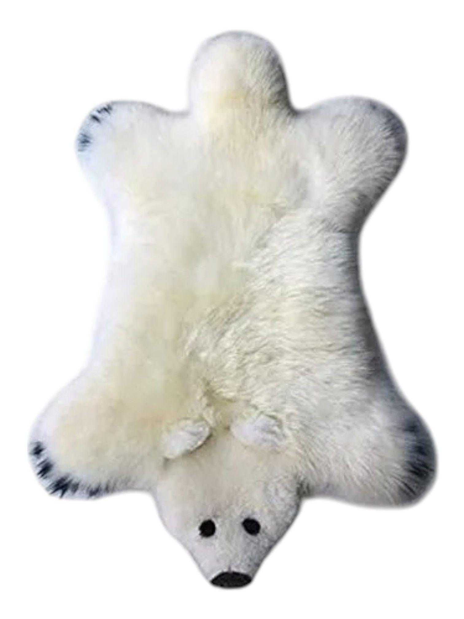 Alfombra de Felpa Peluda diseño Oso Acostado-0