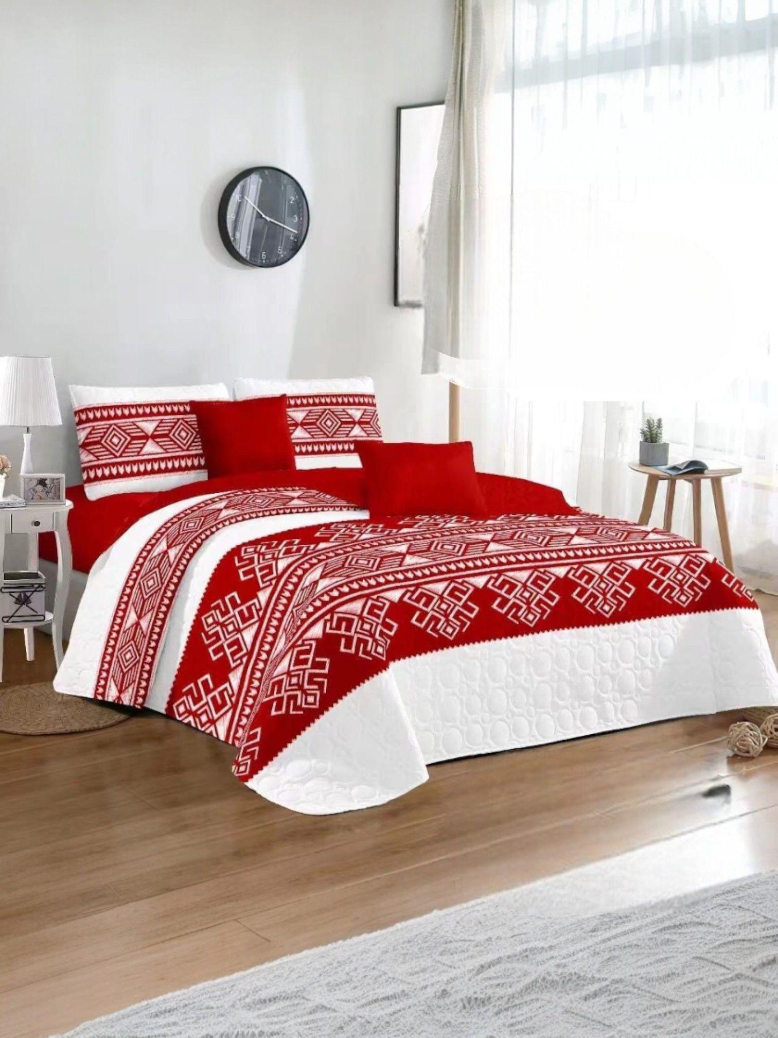 CUBRECAMA QUILT DE VERANO CON DISEÑO TF KING 10-1