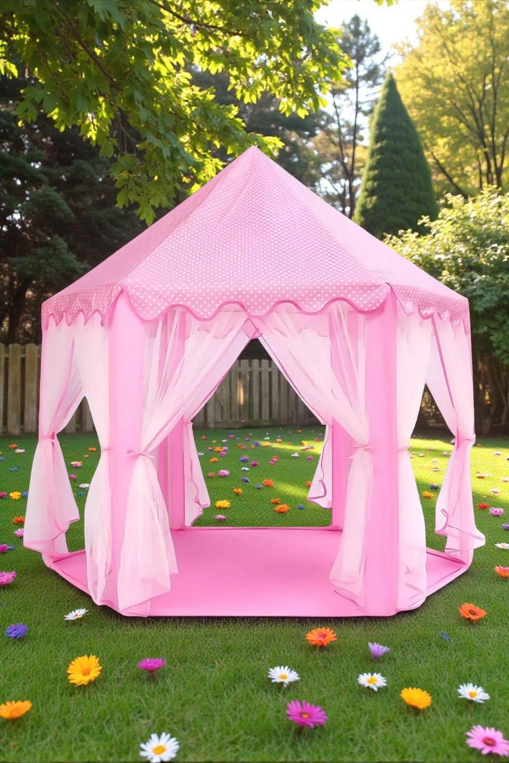 Carpa Infantil Castillo Princesa Rosa-2
