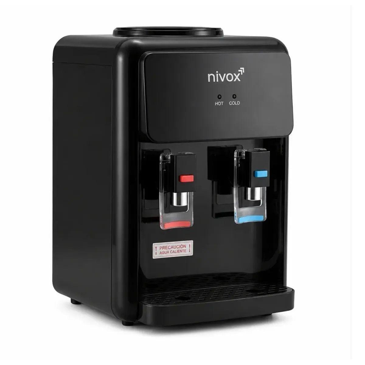 Dispensador  De Agua sobremesa Frio Caliente Ventilador Negro con seguro de Niño-2