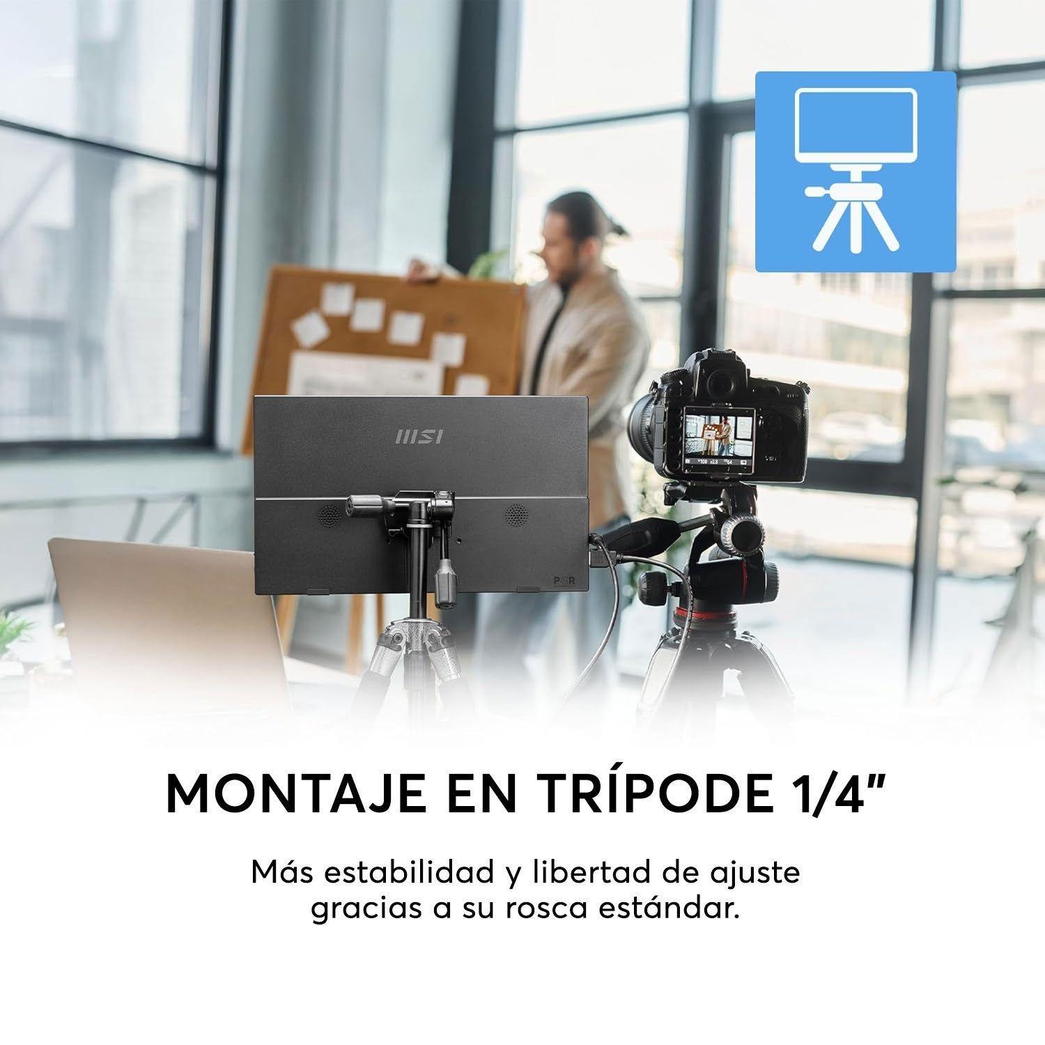 Monitor Portátil MSI PRO MP161 E2 15.6” FHD IPS Gris-3