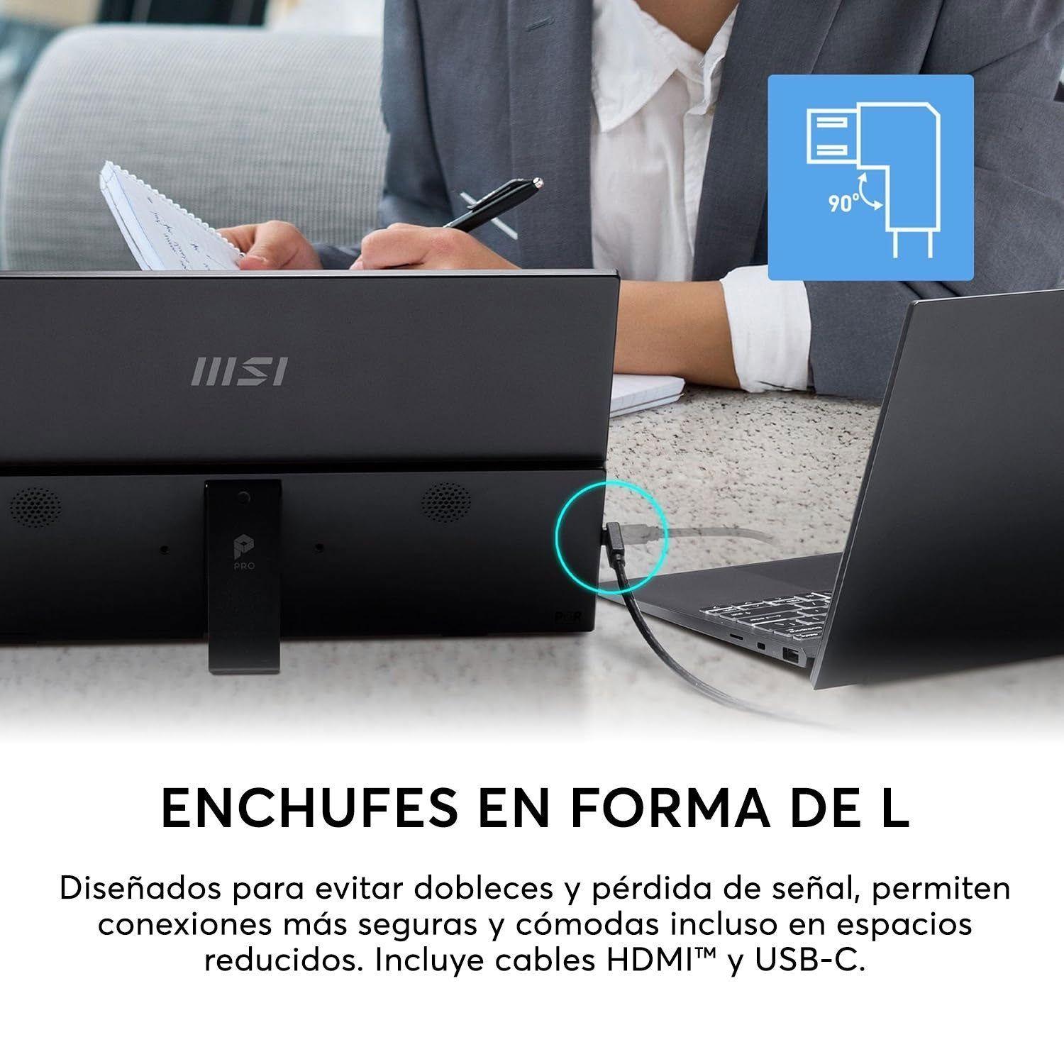 Monitor Portátil MSI PRO MP161 E2 15.6” FHD IPS Gris-4