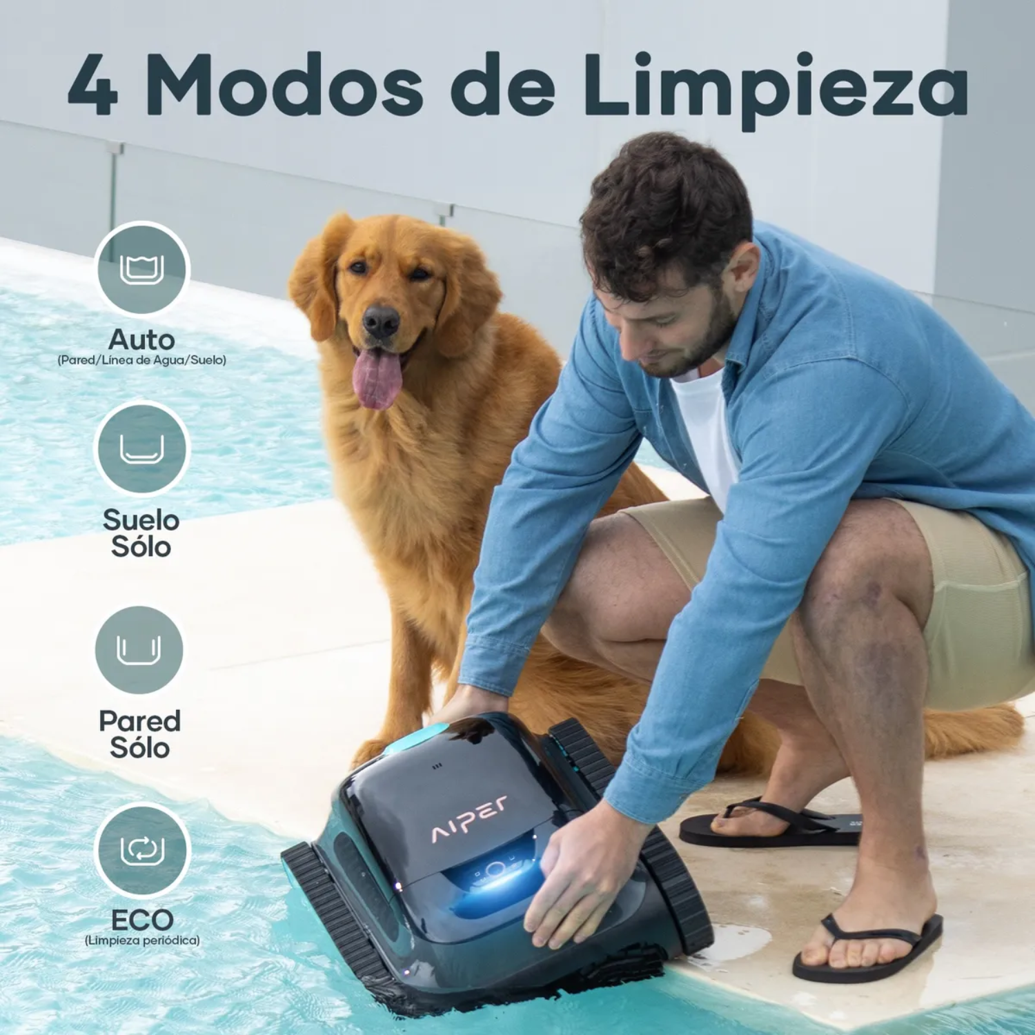 Limpiador de piscina automático Aiper Scuba S1 gris-2
