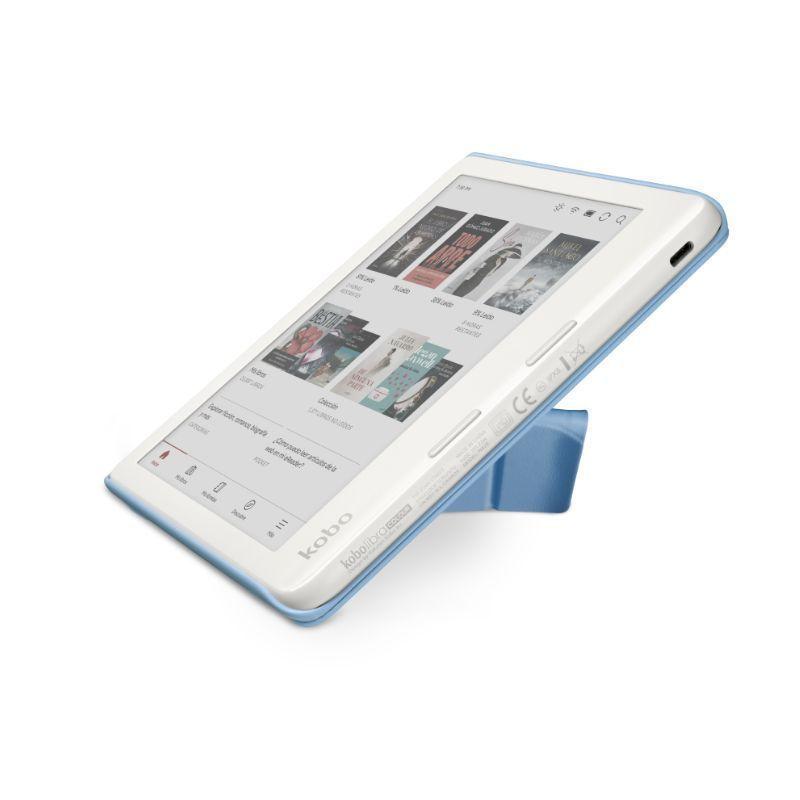 Lector e reader Kobo Libra Colour Blanco con Funda SleepCover Azul-6