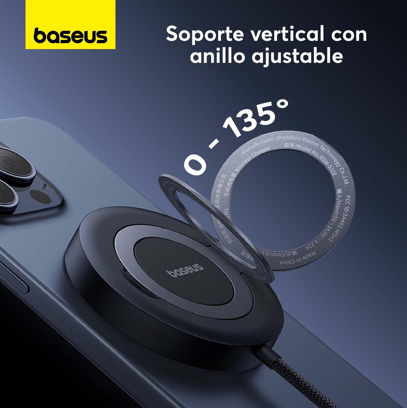 Cargador inalámbrico Qi2 Baseus Mini4 Universal Explorer 15W-2