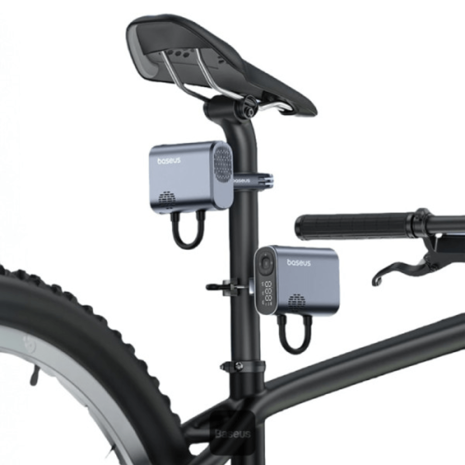 Inflador Baseus PrimeTrip 150 PSI para bicicletas con pantalla LED carga rápida-4