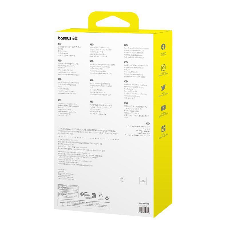Soporte Magnético de Aluminio Baseus MagStable para Tablet/iPad 12.9" - Gris-7