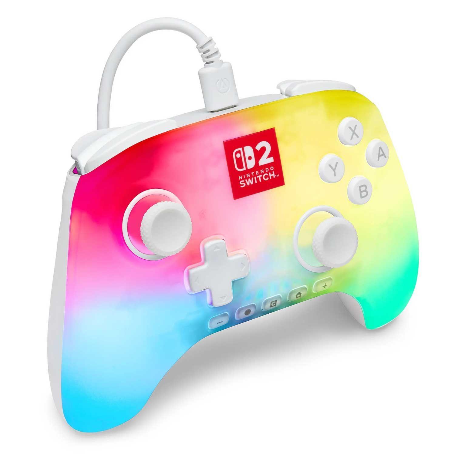 Control con Cable PowerA Advantage Lumectra para Nintendo Switch 2 Blanco-6