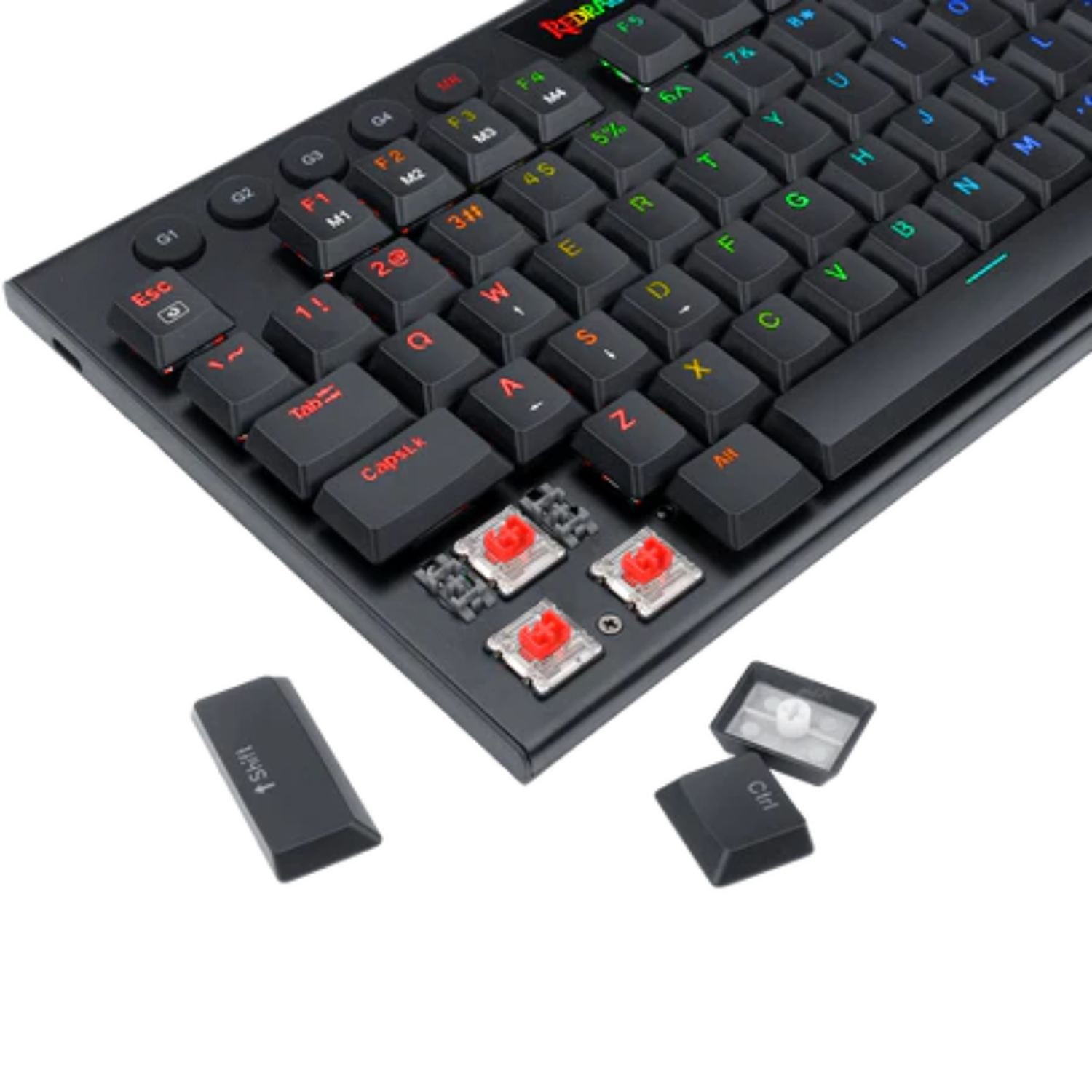 Teclado Gamer Redragon Horus FS Black Red Sw Cableado Español Negro-1