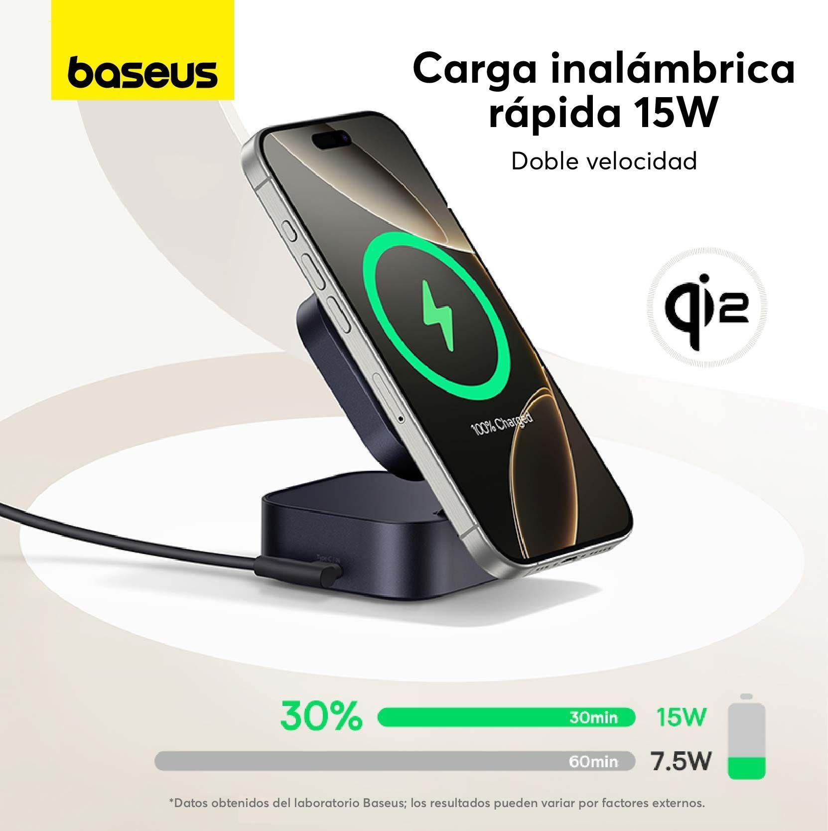 Cargador Magnético Qi2 2 en 1 Baseus PicoGo 67W-2