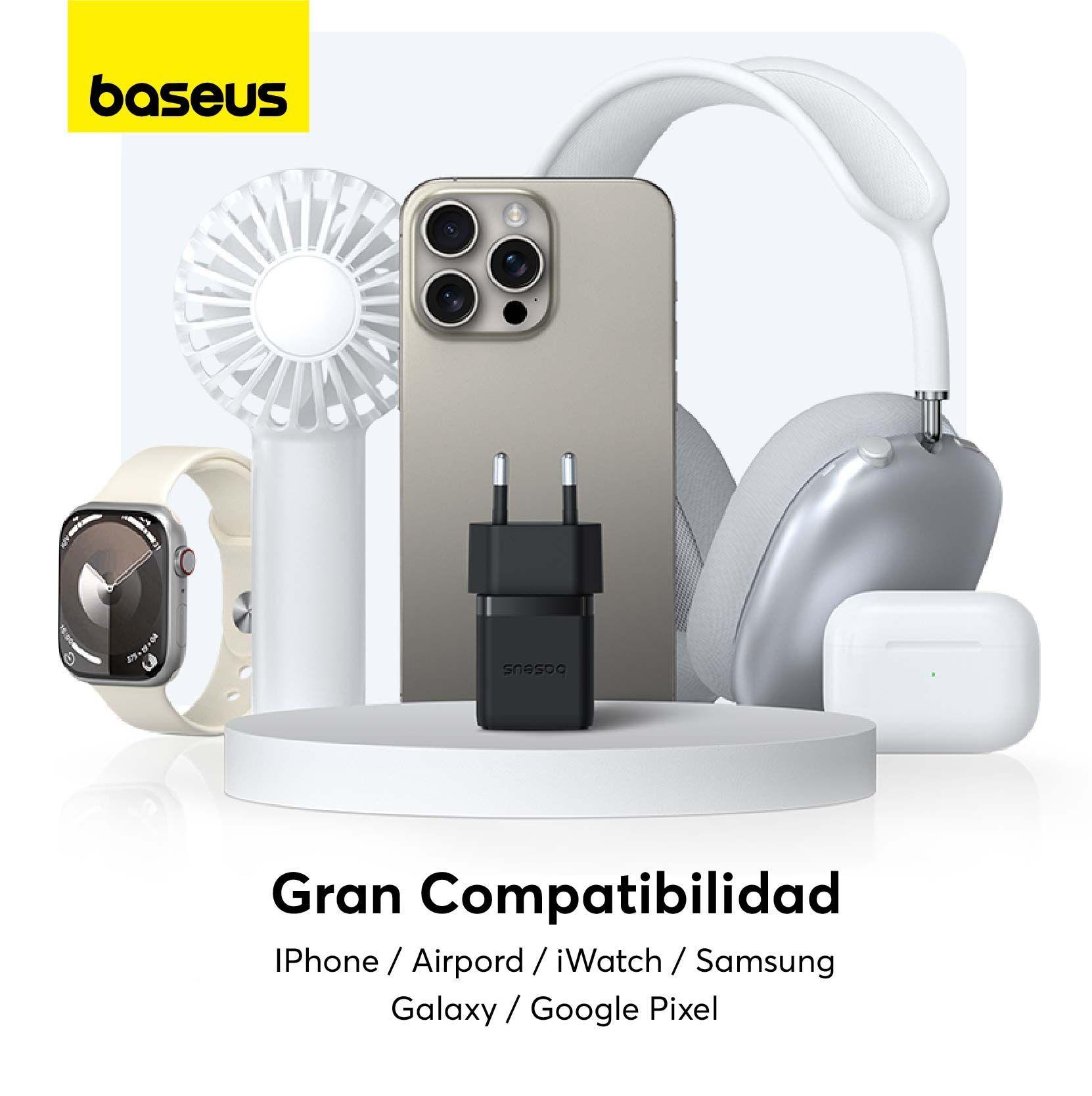Cargador Rápido Baseus Palm Cluster USB y Tipo C 20W Negro-5