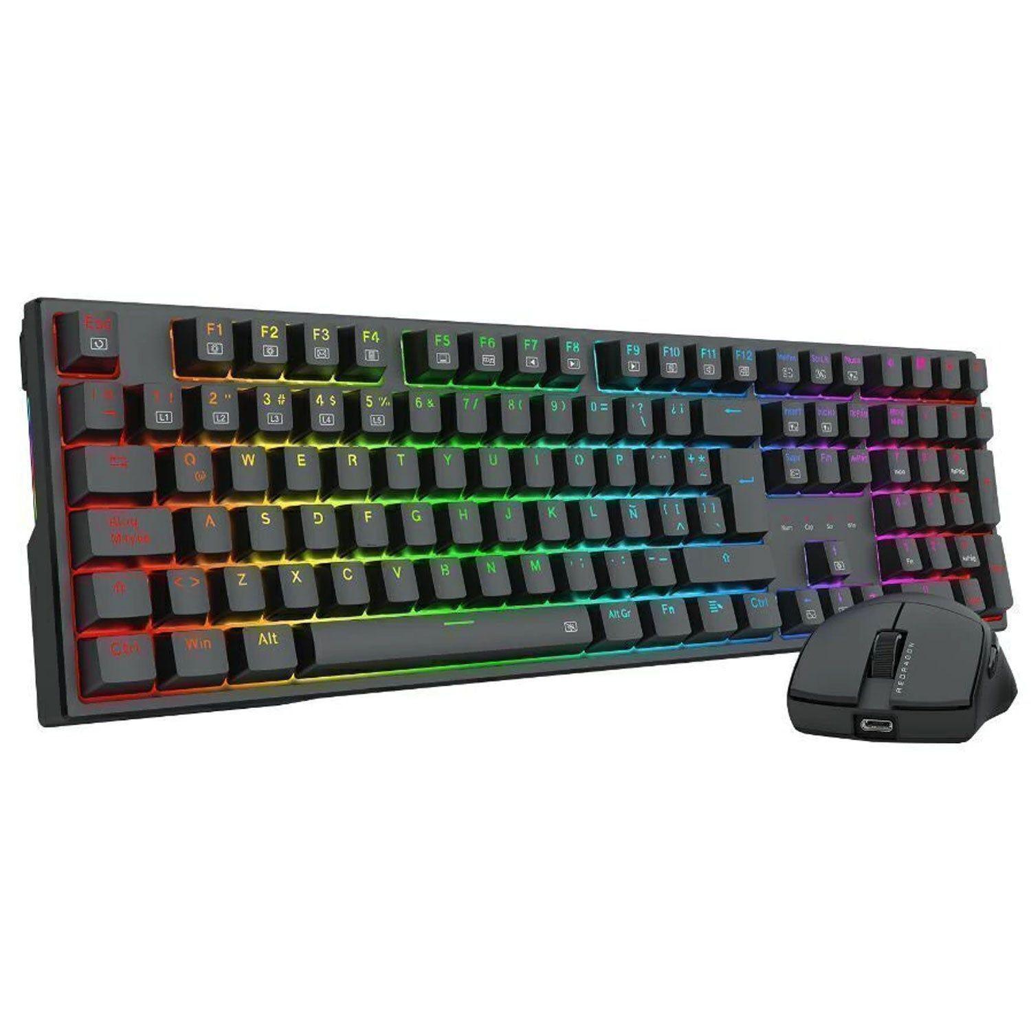 Kit Gamer Redragon Teclado Trundle K668 Mecánico + Mouse King M724-0