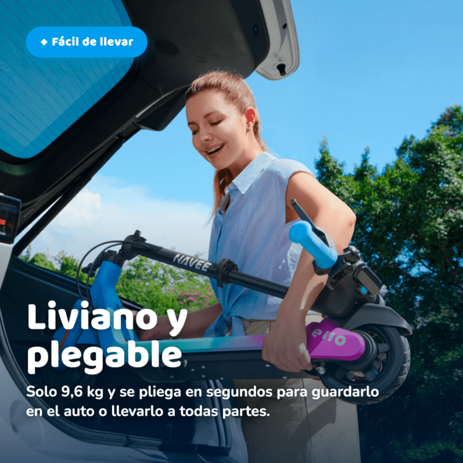 Scooter Eléctrico Infantil K100 Max Luces RGB Control Parental 6 a 14 años-7