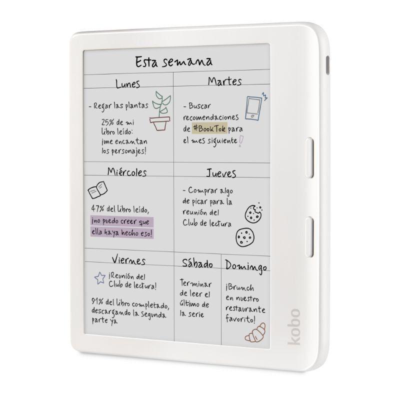 Lector E Reader Kobo Libra Colour Blanco con Lápiz Stylus 2-2