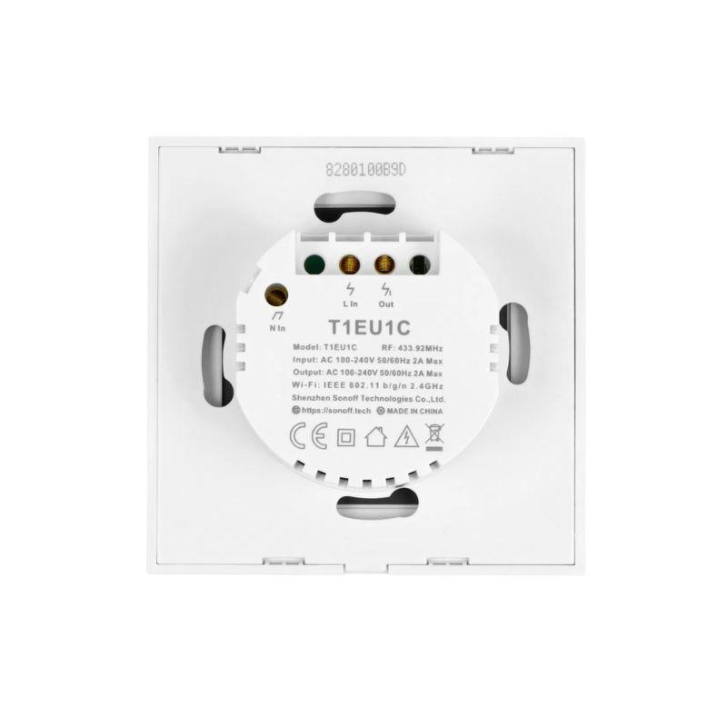 Interruptor De Pared Táctil Wifi Sonoff Tx T1eu1c 1 Canal Blanco-6