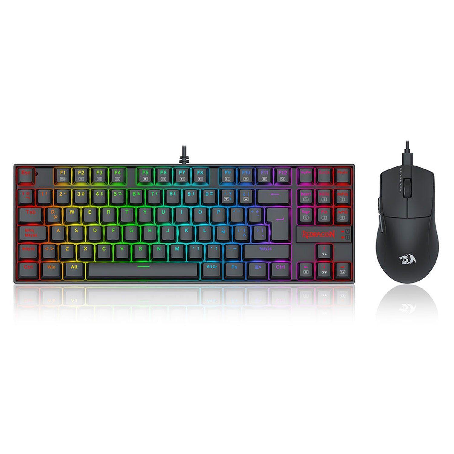 Kit Gamer Redragon Teclado Kumara K552 RGB + Mouse King M724 1KHZ Cableado Negro-3