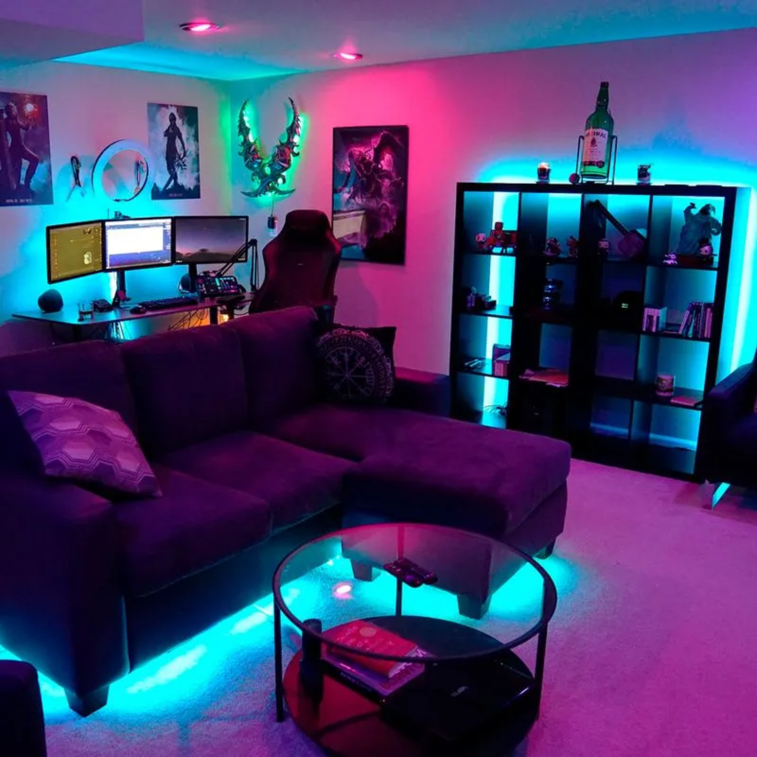 Parlante Inteligente Alexa Echo Pop Negro + Tira Led Wifi RGB-6