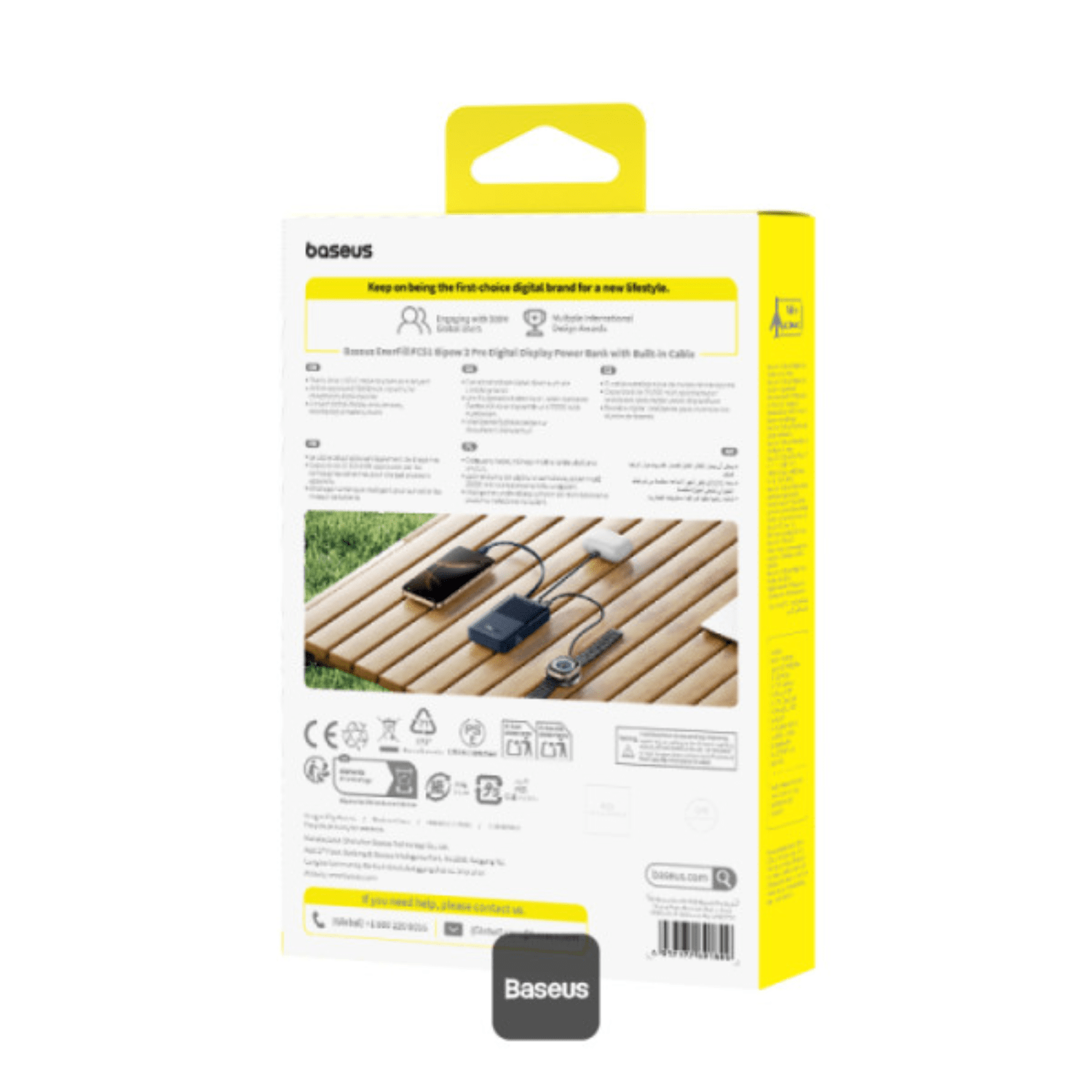 Powerbank Baseus EnerFill Bipow2 Pro 20000mAh USB-C Cable 22.5W Negro-4