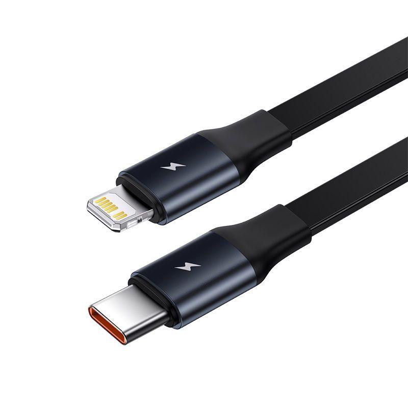 Cargador Rápido para Auto Baseus 2 en 1  USB C y Lightning 30W Negro-3