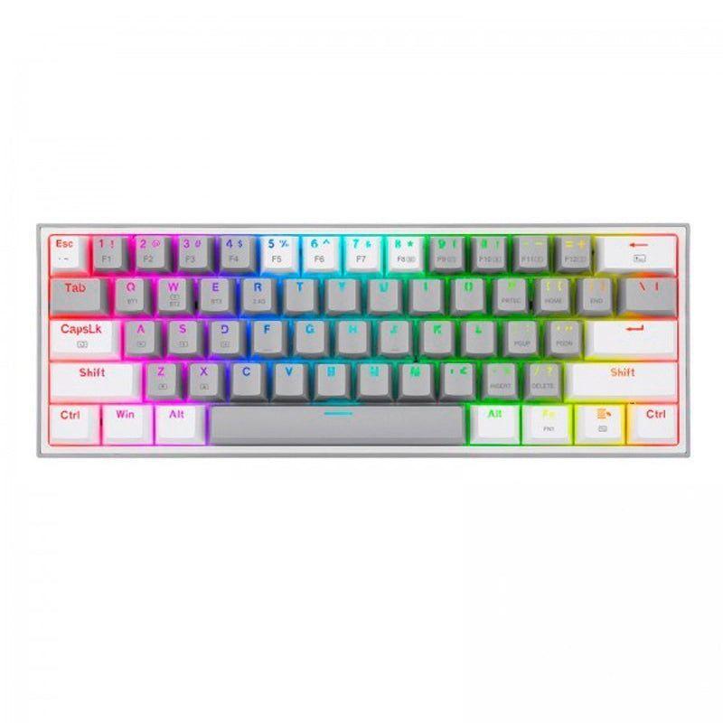 Teclado Mecánico Redragon K616-RGB GW SP Fizz Pro - Blanco/Gris-0