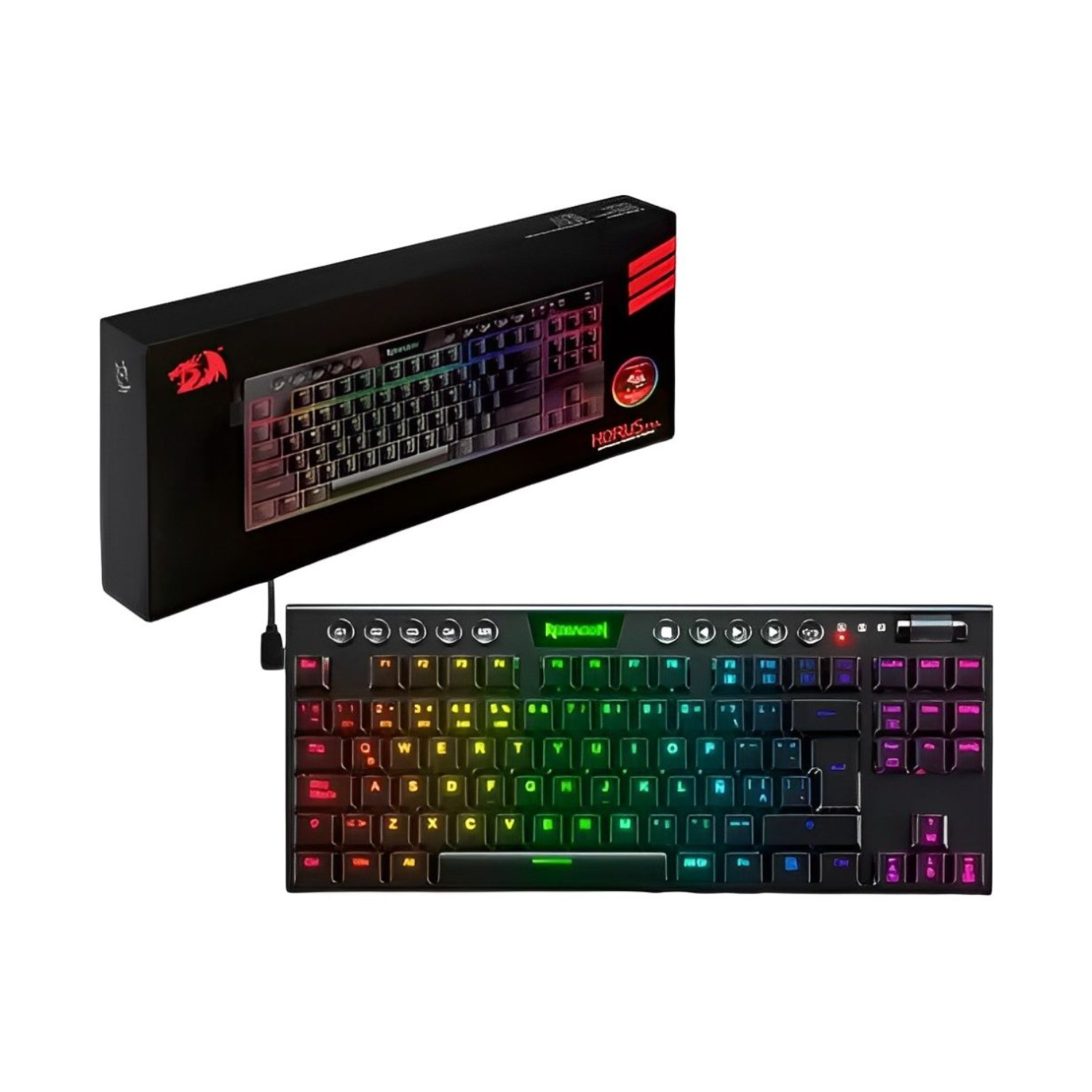 Teclado Gamer Redragon Cableado Horus TKL K622SP Switch Red RGB Negro-6