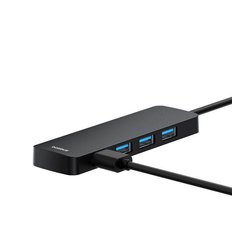 Adaptador HUB 100cm USB-A a USB 3.0 X 4 - 5 Gbps - Baseus UltraJoy Series - Negro-4