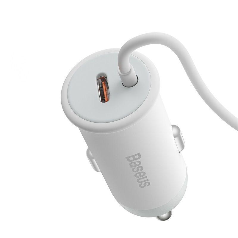 Cargador Inalámbrico MagSafe para Autos - Baseus - Blanco-2