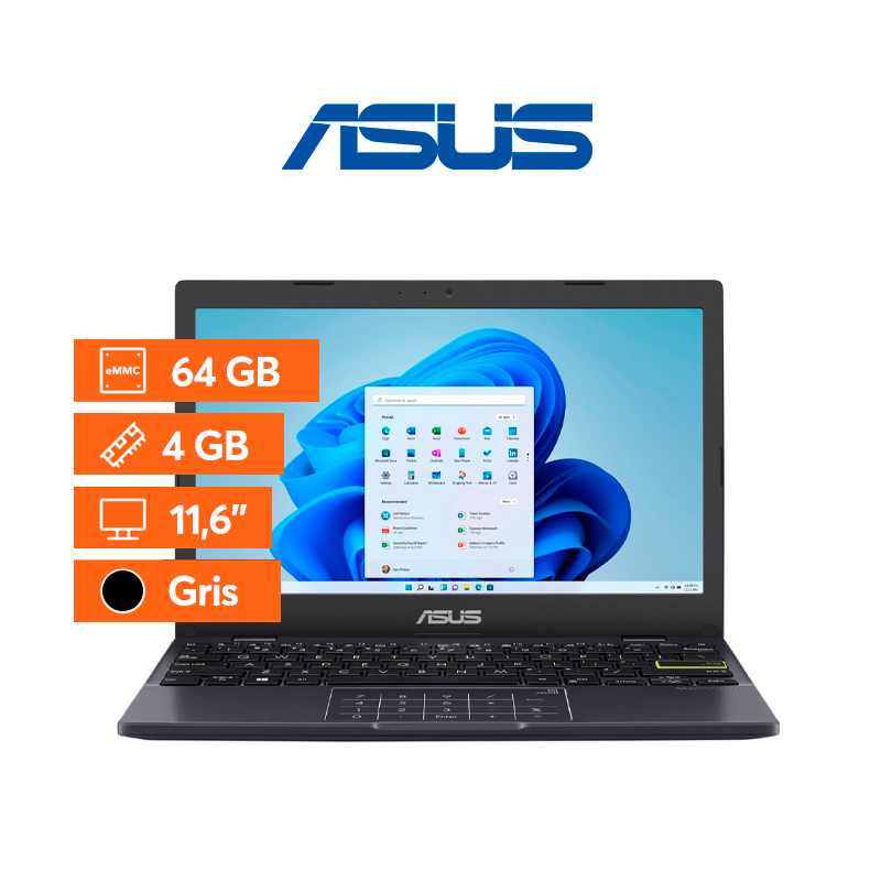 Notebook ASUS - 11,6" - 4GB - 64 GB - Negro-5