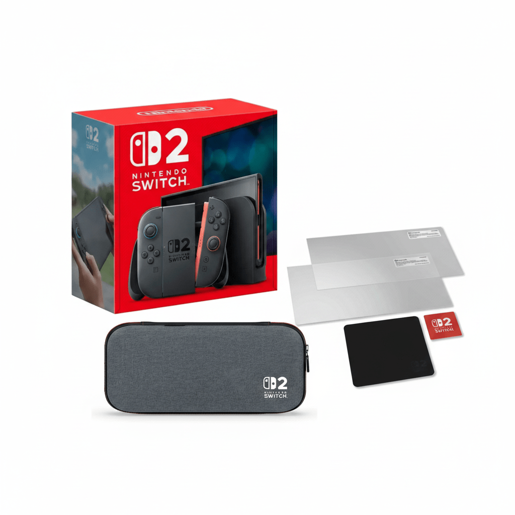 Pack Nintendo Switch 2 con Estuche y Láminas Protectoras PowerA-0
