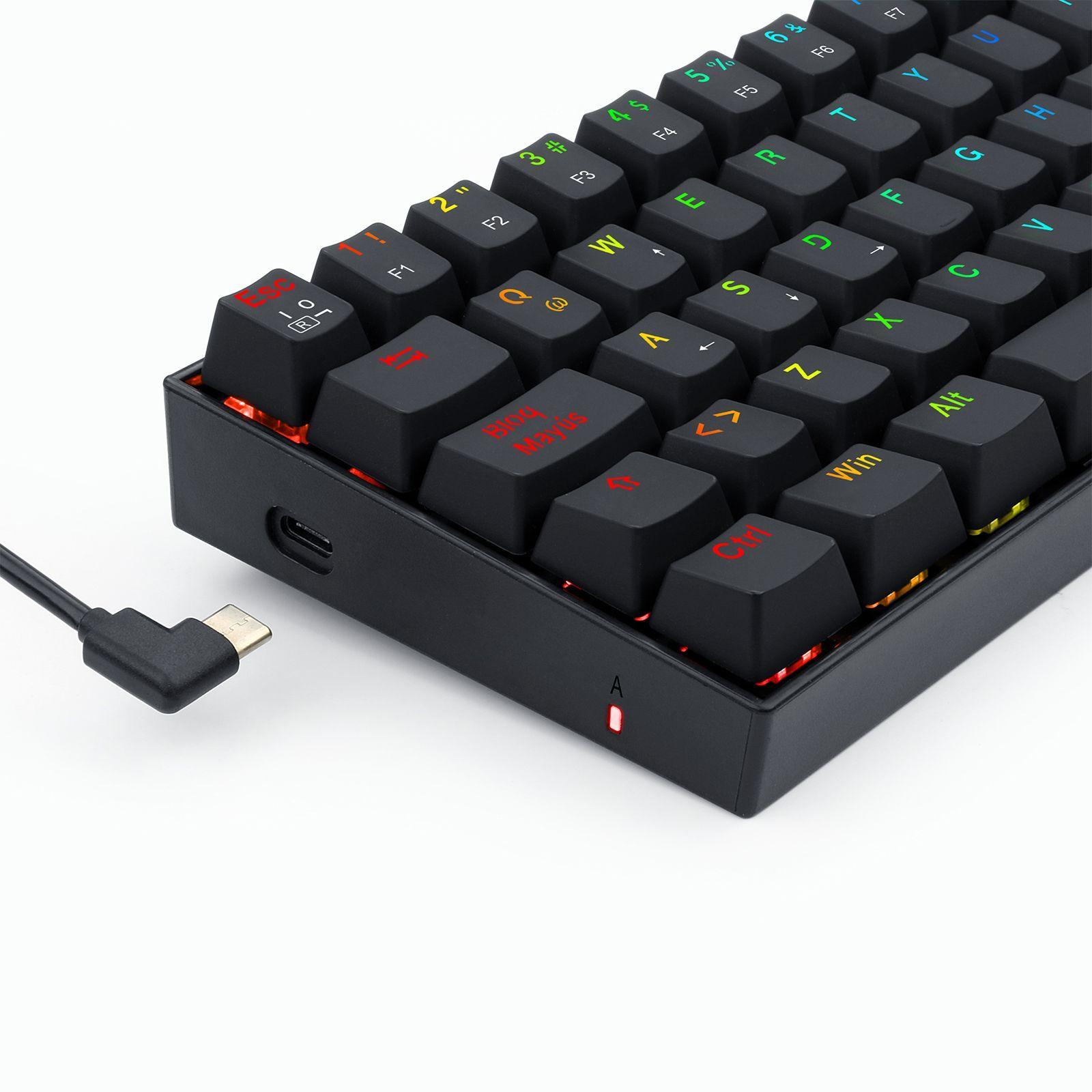 Teclado Gamer Redragon Dragonborn K630 RGB SWITCH RED Negro-1