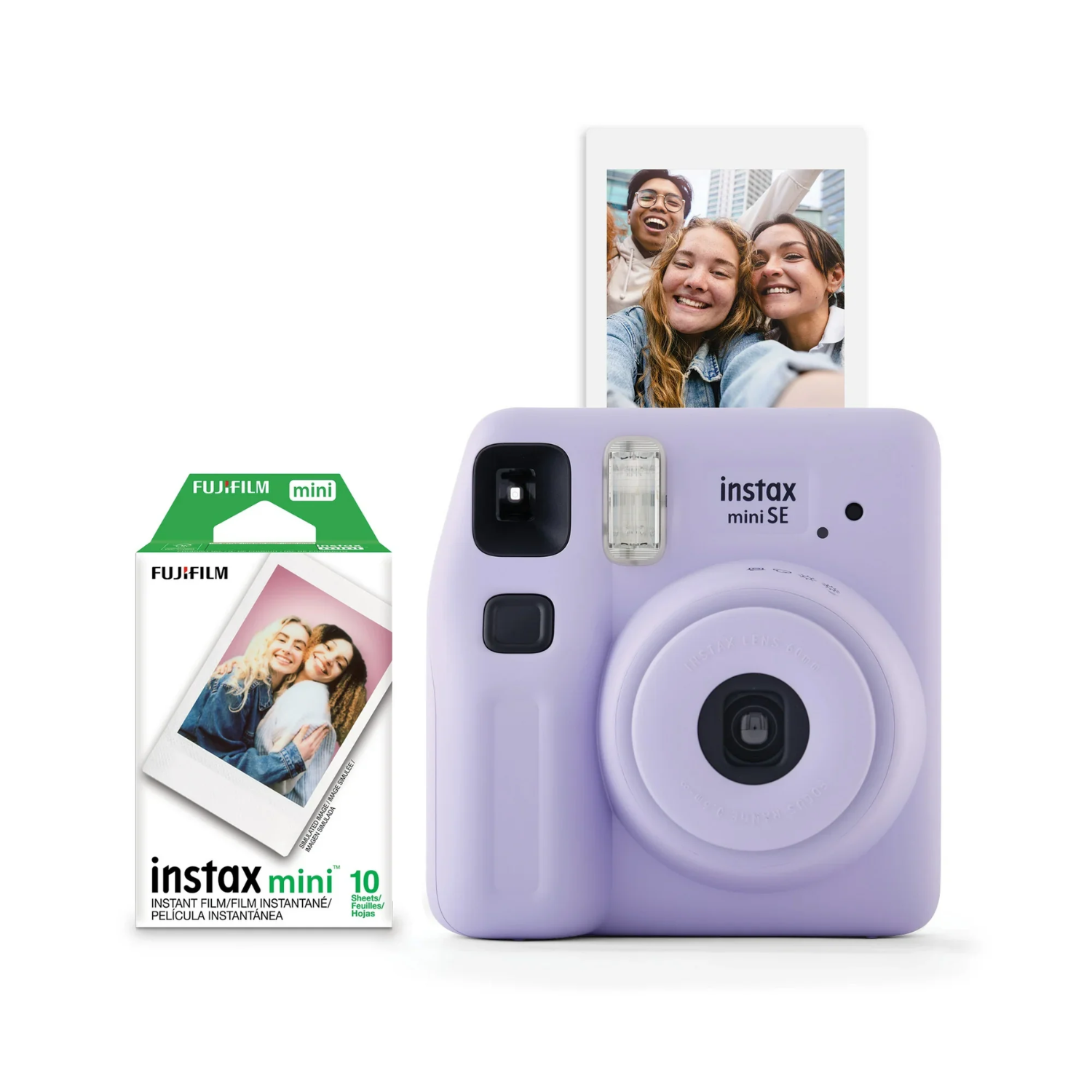 Cámara Fujifilm Instax Mini SE Morado + 10 Films-0
