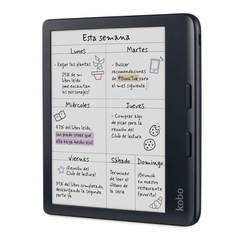 Lector e reader Kobo Libra Colour Negro con Funda SleepCover Amarilla-3